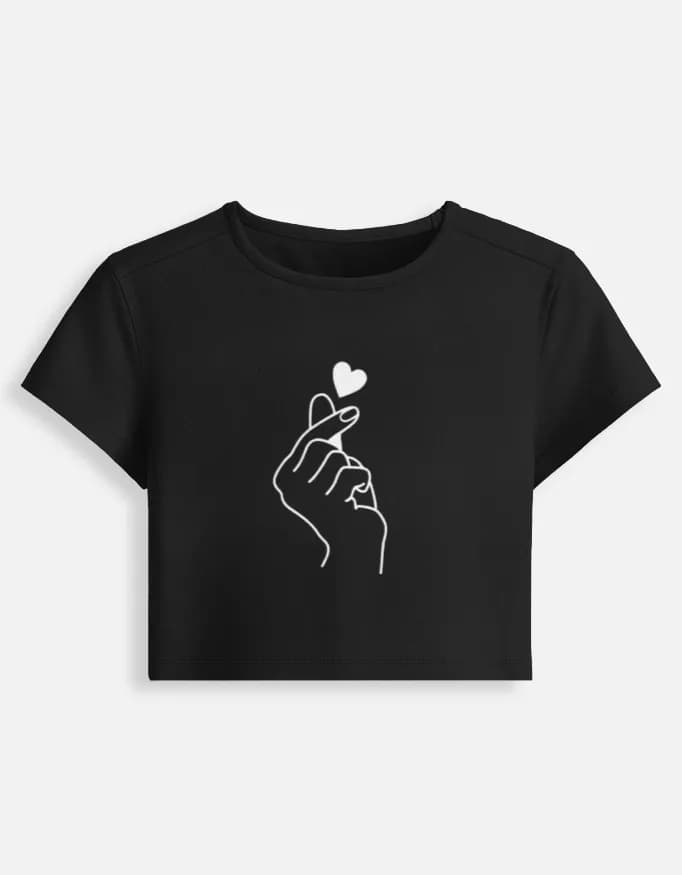 Korean Heart Baby Tee — view 3