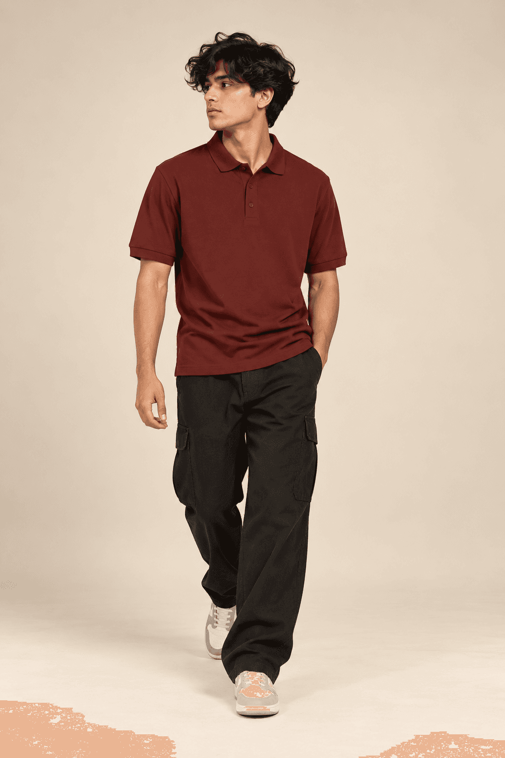 BRICK RED POLO T-SHIRT — view 2