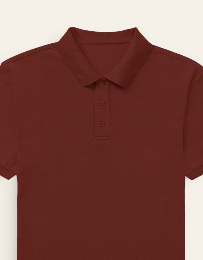 BRICK RED POLO T-SHIRT — view 3