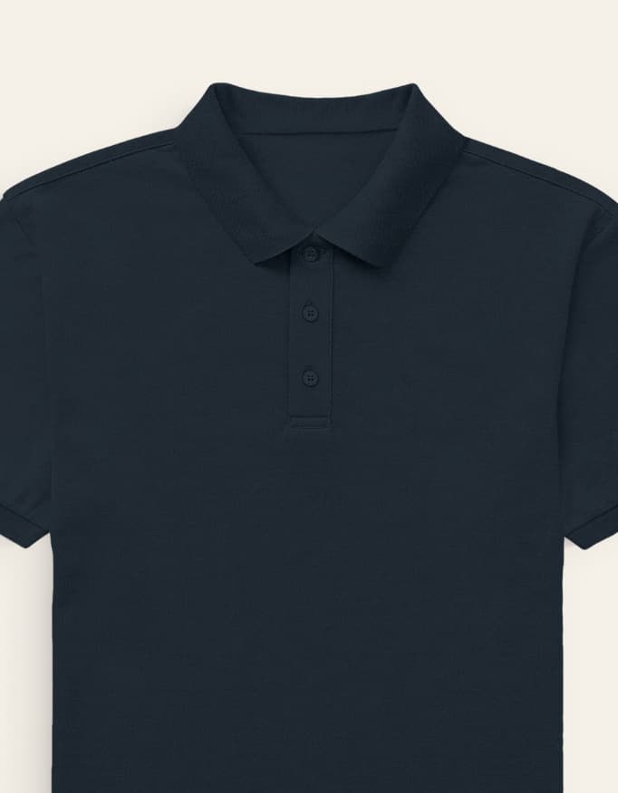 NAVY BLUE POLO T-SHIRT — view 3