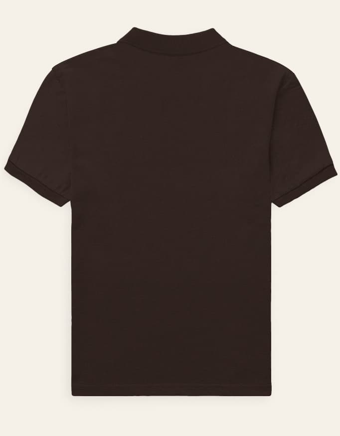 COFFEE BROWN POLO T-SHIRT — view 4