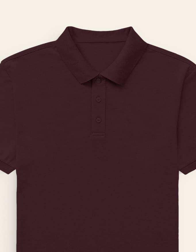 MAROON POLO T-SHIRT — view 3