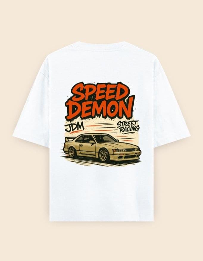 Speed Demon – Street Racing Oversized T-shirt - Image 2
